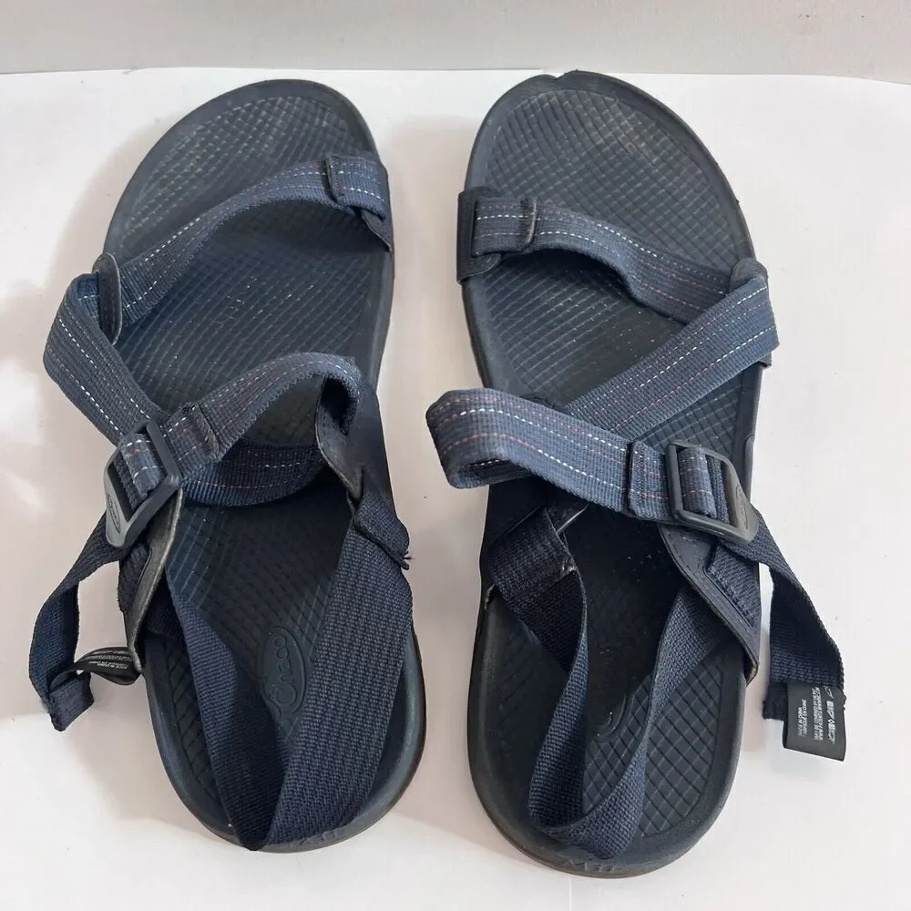 Chaco Men's Lowdown Sandal Navy 11M Water Outdoor Lock Buckle Arch Support